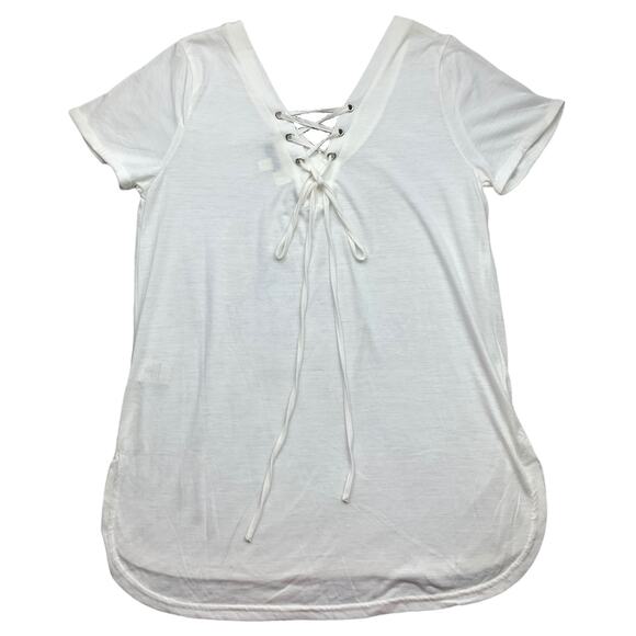 B.P. Collection White V Neck T Shirt - Picture 1 of 3